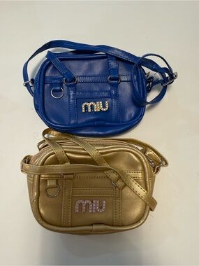 BRAND NEW Bundle of Two Mini Crossbody Bag w/ Zipper 💙💛 - 4”L by 3”W